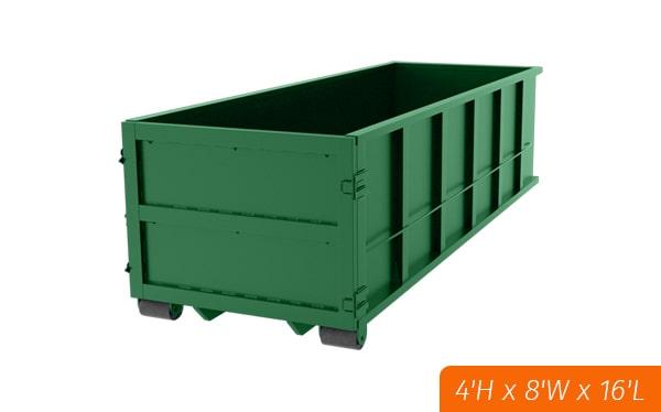 most companies offer the option to rent multiple 15-yard dumpsters for larger projects or to handle different types of waste